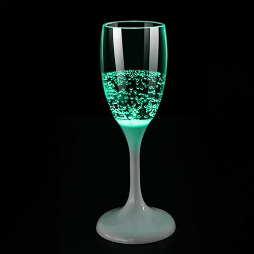 Verres à vin lumineux LED | Flûtes à champagne de 120 ml pour anniversaire, Noël, Halloween