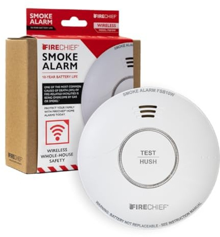 Interlinked Smoke and Heat Alarm Scotland Bundle with Carbon Monoxide Alarm - Compatible with Northern Ireland Regulation - 3 x Smoke Alarms, Heat Alarm, Carbon Monoxide Alarm