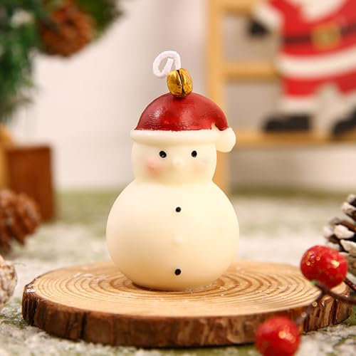 Weihnachtsdeko Kerzen, Weihnachten Deko Kerzen Baum Santa Duftkerzen Weihnachtsbaum Kerzen Weihnachten Geschenke für Party Deko Schlafzimmer Zimmer Tischdekorationen (2 Stück)