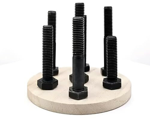 Gewindebolzen, [M5-M24] Sechskantschrauben, Klasse 12.9, hochfeste Außensechskantschraube, ultralange Schraube mit ganzen Zähnen (Größe: Vollgewinde M24 * 75 (1 Stück)) - Standard