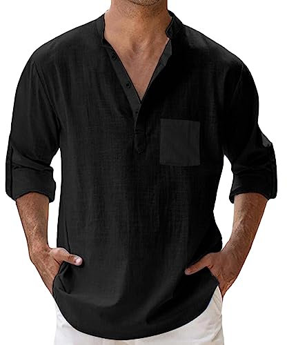 SRZYMJ Herren Hemd - Slim-Fit - Langarm-Hemd Freizeithemd - Bügelleicht Schnürhemd Sport Shirt Herren Weiß d L Geschenke Zu Weihnachten