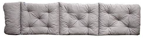 Ambientehome Deckchair Auflage für Liege, grau, ca 195 x 49 x 8 cm, Polsterauflage, Kissen