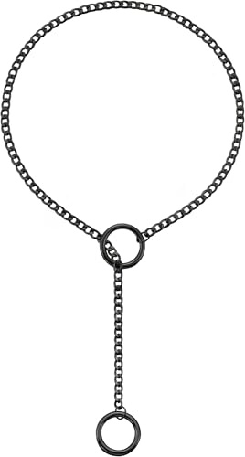 RWQIAN justerbar slip-kedja damer hjärta/O-ring/lås slip kedja punk gotiska kubanska halsband silver/guld/svart smycken Y-halsband 60 – 34 tum, Rostfritt stål