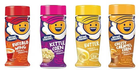 KERNEL Popcorn Seasoning Variety Bundle Sweet or Sour Options - American Import (4 Pack Sour)