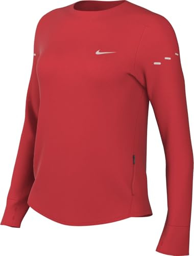 Nike Maglia Girocollo da Running A Manica Lunga Dri-Fit UV Swift– Donna, Lt Crimson/Reflective Silv, HQ0503-696, L