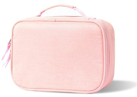 Anevous Federmäppchen 72 Slots, Große Kapazität Mäppchen Federtasche, Aufbewahrung Bleistift Tasche, Schlamppermäppchen mit Reißverschlüssen für Studenten Erwachsene Schule Büro,Hellrosa