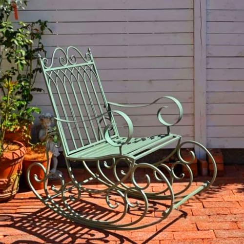 Metall-Schaukelbank für Terrasse, Bistro, Outdoor, Schaukelbank für Zuhause, Garten, Balkon, Veranda, Rasen, Pool, Hof, Deck, Hinterhof, Grüne Farbauswahl