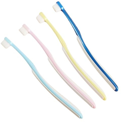 Tandborste för katter, hundborste - 4x liten hund tandborste - borst Pet Oral Care Supply Wide Head Teeth Borsting Kit för daglig användning inomhus utomhus