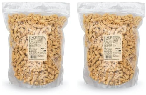 KoRo - Erbsenprotein Schnetzel 2 x 600 g - Aus 100 % gelben Erbsen - Fleischähnliche Konsistenz - Lecker zum Braten und Kochen