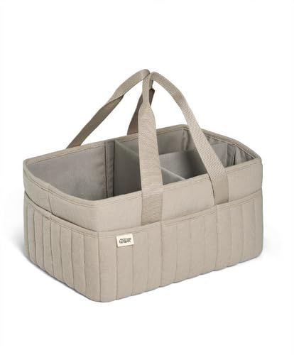 Mamas & Papas Windeltasche - Cashmere Waffle | Strukturiertes Waffelstoff-Design, mehrere Fächer, robuster Tragegriff, tragbarer Kinderzimmer-Organizer