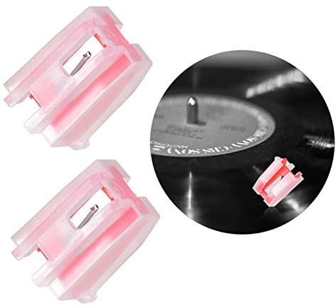 Phonograph Record Player Stylus Needle Replacement – Turntable Stylus with Tip for Crisp , Compatible with NP1/NP6, ION, , Pyle – 33 /3, 45, 78 RPM Speed Support – ABS & Aluminum Design – Pack of 2 fo
