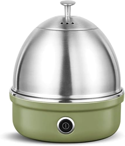 Cuociuova Elettrico in Acciaio Inox con Spegnimento Automatico Fino A 7 Uova per Crema Pasticcera in Camicia Bollita Morbida E Media, B, C