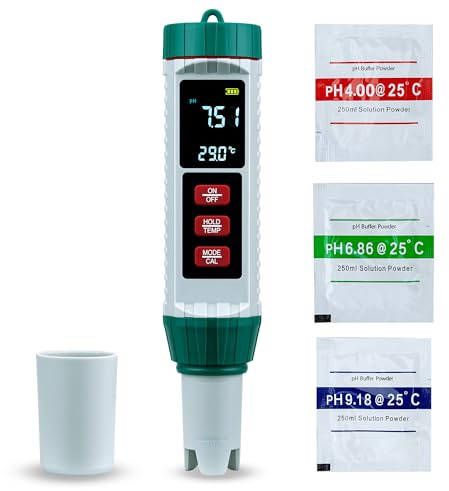 Wigearss 5 in 1 Wassertester, Messgerät Wasser für PH/EC/TDS/Salz/TEMP