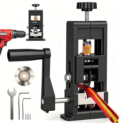 Wire Stripper Machine & Cable Stripping Tool with Extra Blade, 1-25mm Heavy Duty Manual & Drill Powered Stripper, Adjustable Blade Electricians Tool for DIY, Workshop, Recycling