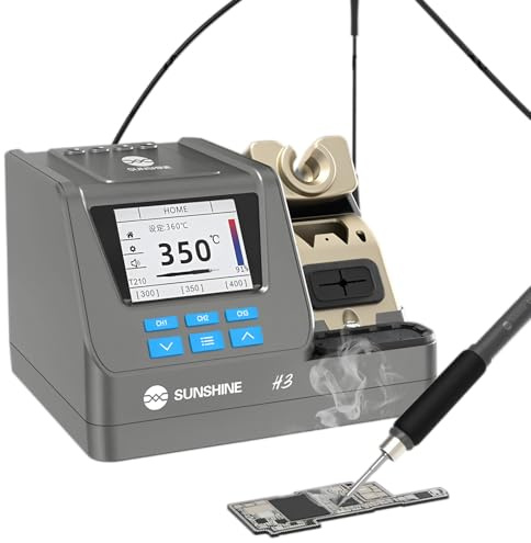 SUNSHINE H3 Station de Soudage Intelligente 3 en 1 Supportant Poignées T210/T245/T115, Mode Veille Automatique pour PCB