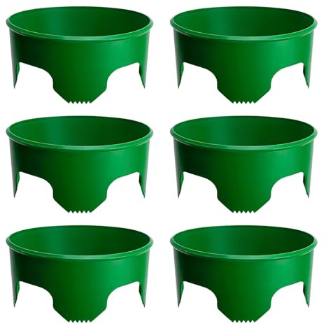 Anillos para Plantas, 6 Unidades, Borde Protector, para terraza, Exterior, jardín, Invernadero, arbusto, parterres