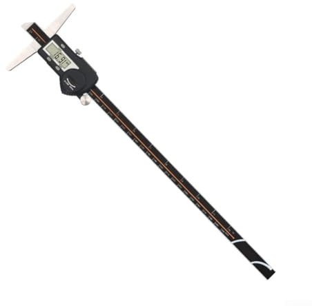 Calibrador de profundidad digital Vernier, calibre electrónico de acero inoxidable de 0-300 mm con pantalla LCD IP54 impermeable para mecanizado de medición (0-300 mm)