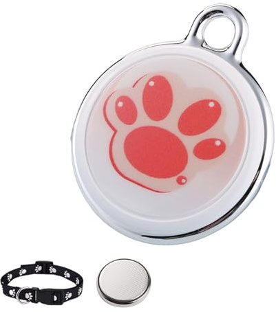 Generisch 2026 Hundehalsband zur Ortung von Haustieren, IP65, funktioniert mit jedem Halsband (Android Universal), universell (White, 5x5cm)