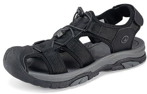 Mishansha Sandalias de Trekking para Hombre Ligero Gr.39-48 | Antideslizantes, Transpirable, Puntera Cerrada, Cómodas, Senderismo, Al Aire Libre, Jardín, Casual, Exteriores
