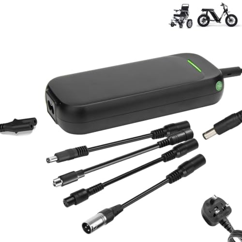 Xietongpo 29.4V 2A Wheelchair Charger for 24V 7S Lithium Battery Pack | AC Power Supply Replacement Charger with 5 Plugs for Electric Mobility Scooter Hoverboard E-Bike
