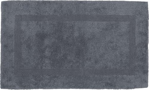 Erwin Müller Badematte, Badteppich Heraklion anthrazit Größe 50x80 cm - Kochfest, für Fußbodenheizung geeignet, 100% Baumwolle (weitere Farben, Größen)