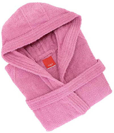 Gabel - Accappatoio adulto unisex in spugna di puro cotone idrofilo, tinta unita, peso spugna 380 gr/mq, ampie tasche, cintura e pratico cappuccio, anche come vestaglia.