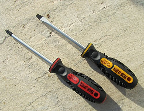 Corvus Kinder Werkzeug Schraubenzieher Kreuz/Schlitz 2er Set Top Qualität