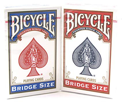 Bicycle Bridge Standard Index Playing Cards – 1 Red Deck und 1 Blue Deck by