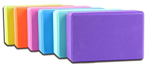 BESPORTBLE 6 Pcs Bloc de Yoga Eva Bloc de Mousse Pilates Bloc Sports Exercice Fitness Gym Entraînement Étirement Aide Corps Fitness Couleur Aléatoire
