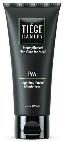 Tiege Hanley Bedtime Facial Moisturizer for Men (PM) | Restore & Replenish Skin While Sleeping | Face Night Lotion | Anti-Wrinkle & Dark Spot Remover | For Dry or Sensitive Skin | Unscented | 2 Ounces