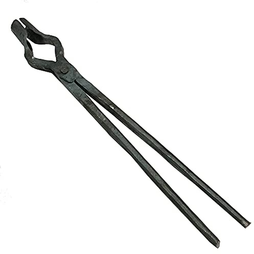 Schmiedezange Schmiedezange mit runder Nase Zange für Ambossmesserherstellung Schmiedezange 500mm Länge Schwarz für Ingenieur-Schmiede-Schmiede