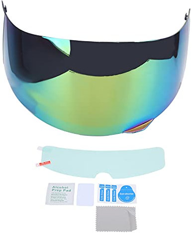 Helmet Visor Kit, Universal Motorcycle Helmet Visor Wind Shield Anti-Scratch with Anti-Fog Film Protector Fit for K3SV K5(multicolor)