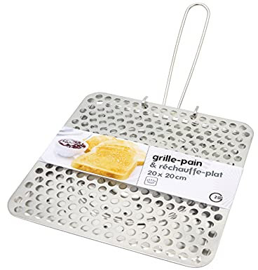 Grille-pain et réchauffe-plat sans amiante 20 x 20 cm