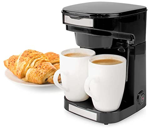 Ex-Pro Dual Coffee Maker with Reusable Filter and 2 Ceramic Cups, 250ml Capacity