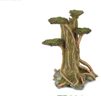 Fish Ornaments Aquarium Decoration Fish Tank Decoration Fish Tank Landscaping Tree Forest Moss Tree Simulation Rhododendron Roots Aquatic Decoration Ornaments Interior Aquarium Landscape,17*13Cm