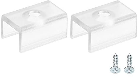 sourcing map 20 Stück Lichtschlauch-Montageclips Wandkanal-Montagehalter-Zubehör LED-Lichtstreifen Montagehalterung für 9,5 mm bis 10 mm wsserdichter LED-Lichtstreifen, durchscheinend