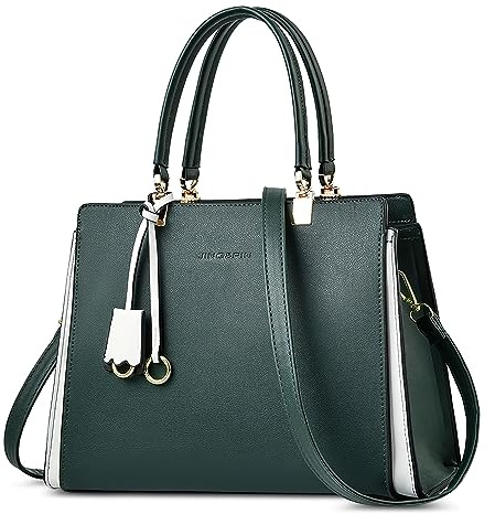 FORRICA Handtasche Damen Elegant Umhängetasche PU Leder Frauen Top Griff Tasche Mode Damentaschen für Einkaufen Pendeln Dating Grün