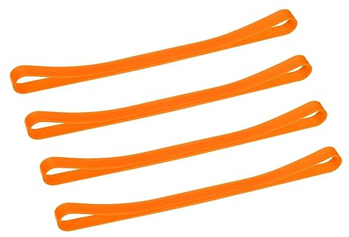 Sourcing Map Towel Bands 4 Pack, Rubber Towel Clips for Storage Towels Books Blanket Clothing, Orange