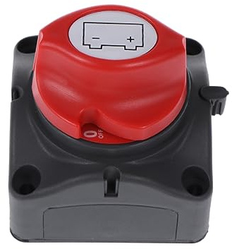 Uonlytech Sectionneur De Batterie Isolateur 275a Avec 4 Vis Pour Voiture, Bateau, Camping-car Coupure Batterie Rouge, Usage Anti Black-out, Compatible Moto Et Camion