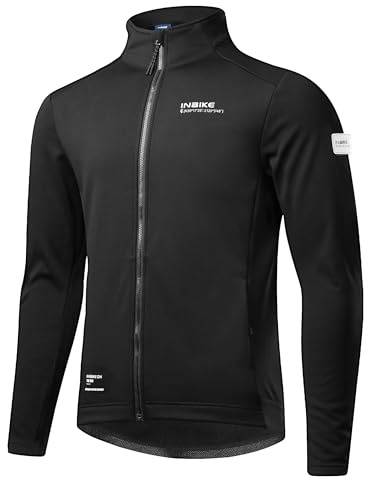 INBIKE Chaqueta Ciclismo Hombre Invierno Chaqueta Cortavientos Térmico Polar Maillot Bicicletas Alta Elasticidad Softshell Chaqueta MTB Invierno Ropa Abrigos Deportivos LS023