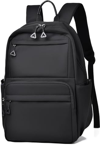 SONARIN Schulrucksack,Wasserdicht Casual Tagesrucksack 14 Zoll Laptop Rucksack für Damen Herren Reise-Rucksack Arbeit Daypack Schultasche College-Rucksack für Mädchen Jungen(Schwarz)