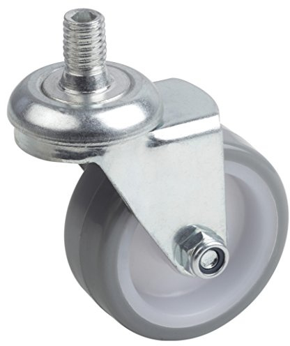 Metafranc Lenkrolle Ø 50 mm - Mit Schraube - Polyurethan-Rad - Weiche Lauffläche - Gleitlager - 65 kg Tragkraft/Transportrolle/Möbelrolle/Schwerlastrolle / 802890 (Packung mit 6)