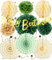 Cexovo Decorazioni Compleanno Verde, Addobbi Compleanno Verde Beige Buon compleanno Happy Birthday Ghirlanda Fiori di Carta Ventaglio di Carta Festa Compleanno per Ragazza Donne Ragazzi Uomini
