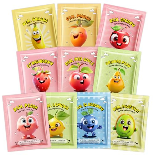 7 PCS Kids Face Masks for Girls Face Masks for Kids Gentle, Soothing, And Hydrating Function