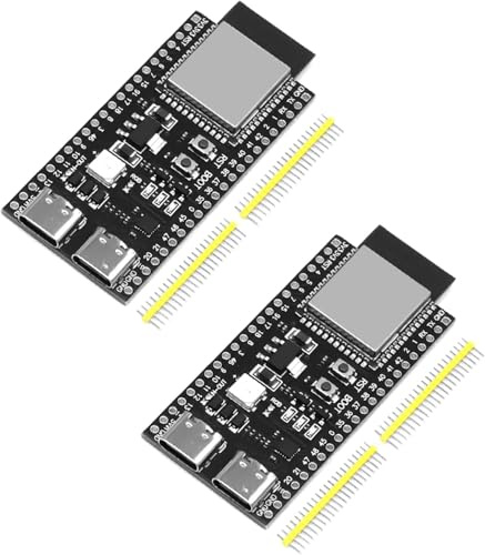 Binghe 2 pièce ESP-S3 Cartes de développement, ESP-S3 ESP-S3-DevKitC-1 avec WROOM-1-N16R8 16M de mémoire Flash à Extension Externe 8M PSRAM avec WiFi, Bluetooth 5.0 Compatible avec Arduino