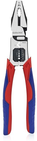 Pinze 4 in 1 per guardalinee con spelafili e crimpatrice multifunzione composto pinze per guardalinee tronchesi taglierine laterali resistenti per elettricisti e case