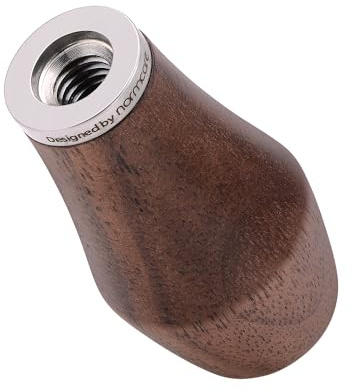 Normcore Bouton de levier de contrôle de l'infusion E61, filetage M8, bois de noyer américain avec acier inoxydable 304, compatible avec les leviers du groupe E61 et robinets à vapeur
