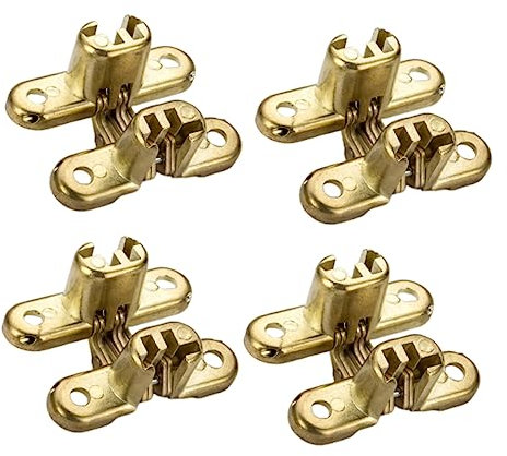 MUCKLILY 4 Pezzi cerniera muta Cerniere incassate Cerniere per contatori Cerniere per camper Addensato cerniere nascoste silenzioso nascosto attraverso cerniera piatta muta cerniera in lega