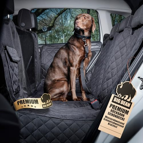 BigDean Robuste universelle Hundedecke Auto Rückbank Autoschondecke | Hund Rücksitz schmutz- & wasserabweisend – universelle Passform & teilbar - Schmutzmatte Rückbank Hunde Autodecke
