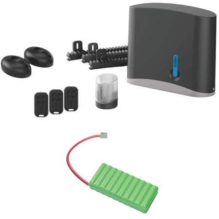 Avidsen Zenia SE Motorisation Coulissante 4 m/250 kg + Batterie | Portail jusqu’à 4 m/250 kg, moteur 24 V, ouverture env. 11 s, batterie de secours, photocellules, 3 télécommandes